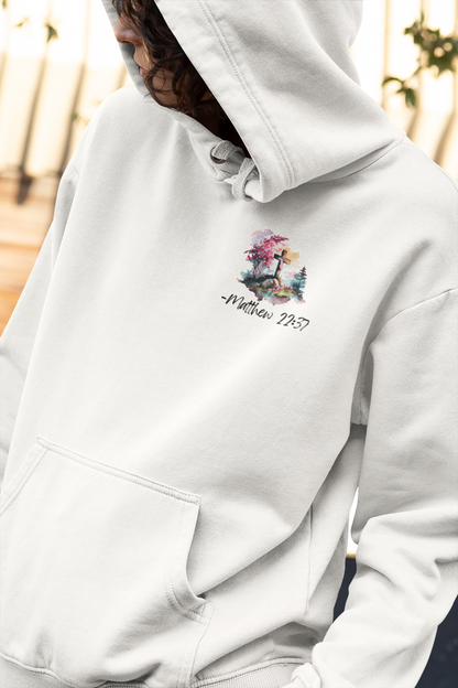 "Love The Lord Your God..." 80% Cotton 20% Polyester Long-Sleeve Hoodie