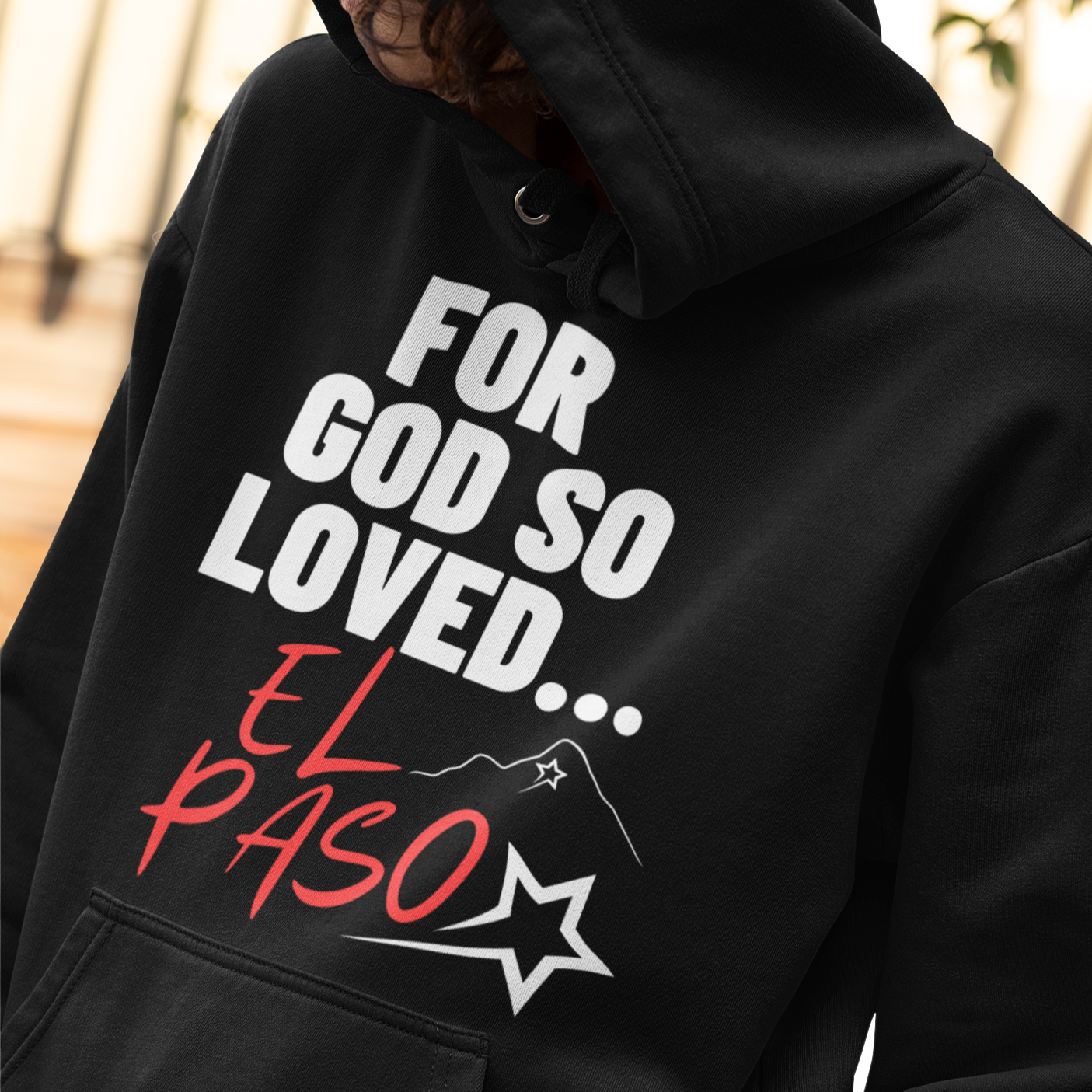 For God So Loved El Paso 80% Cotton 20% Polyester Long-sleeve Hoodie