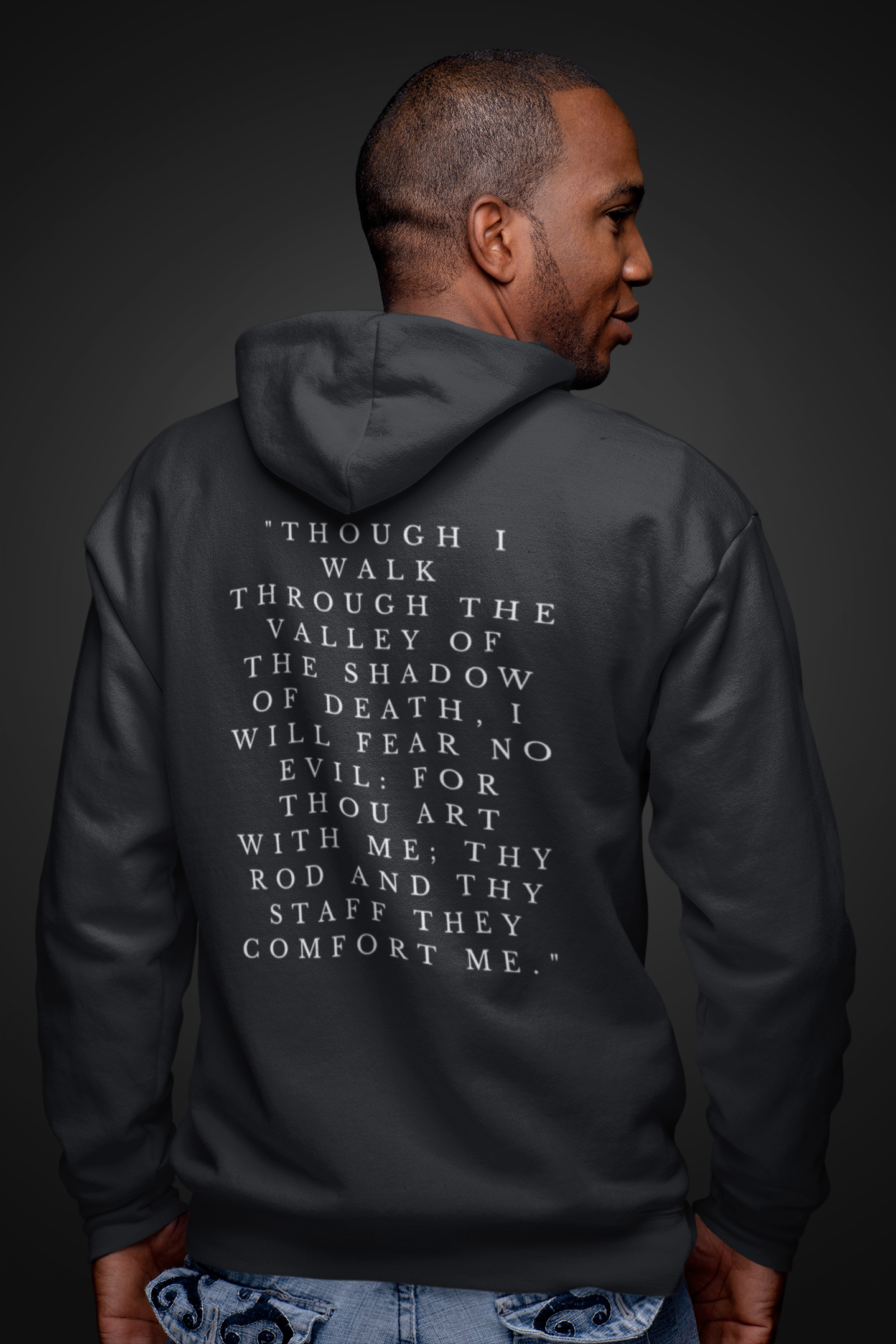 "I Will Fear No Evil" 80% Cotton 20% Polyester Long-Sleeve Hoodie